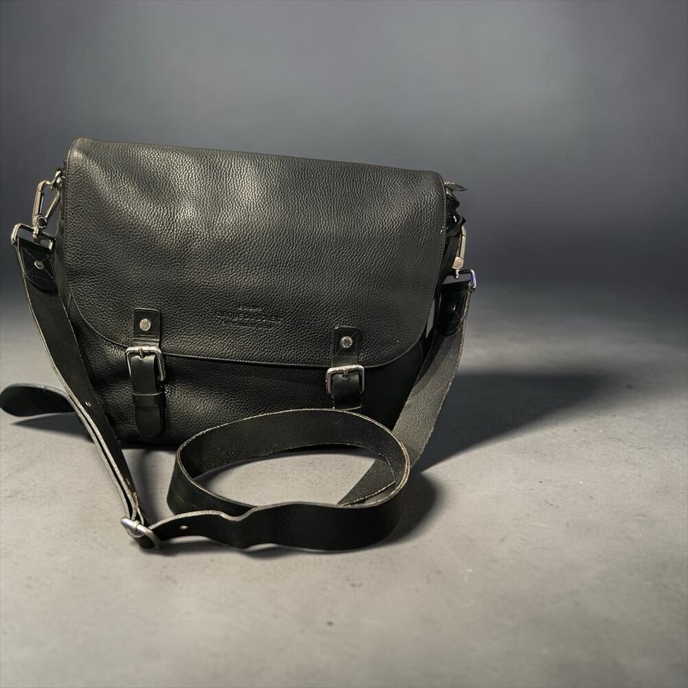 Rudsak Black Leather Messenger Bag NWT Crossbody Laptop Briefcase